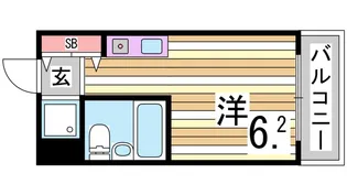 ハーバーヒル大倉山【3階】の間取り