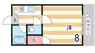 1Kの間取り画像
