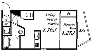 コティ下三条町【1階】の間取り