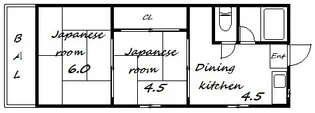 豊田マンション【3階】の間取り