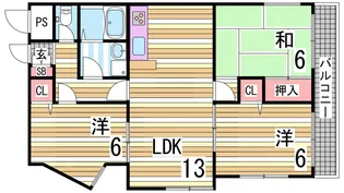 兵庫県神戸市垂水区西脇1丁目【マンション】の間取り
