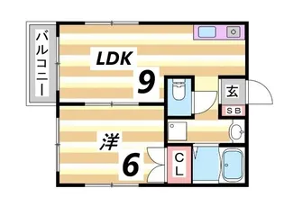 中山手ガーデンパレスD棟【2階】の間取り