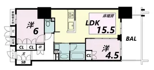 ワコーレ ザ・神戸旧居留地レジデンスタワー【2階】の間取り