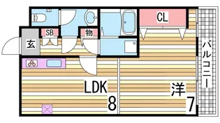 兵庫県神戸市垂水区坂上2丁目【マンション】の間取り