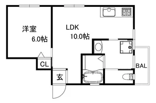 AQUA鈴蘭台【1階】の間取り