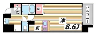 プレサンス三宮花時計前【12階】の間取り