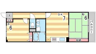 兵庫県神戸市灘区篠原南町2丁目【マンション】の間取り