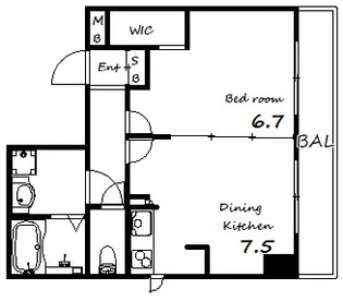 兵庫県神戸市灘区灘南通4丁目【マンション】の間取り