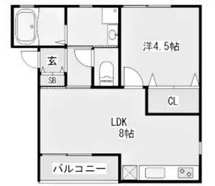 兵庫県神戸市垂水区舞子台1丁目【アパート】の間取り