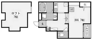 1SKの間取り画像