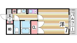 マリンコート大町【4階】の間取り