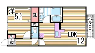 1LDKの間取り画像