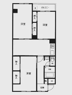 上高丸北住宅【10階】の間取り