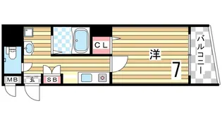 1Kの間取り画像