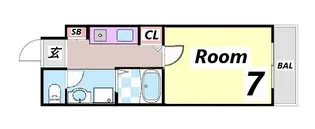 1Kの間取り画像