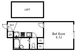 レオパレス香蘭【2階】の間取り