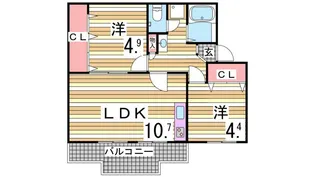 ロイヤルマンション1号棟【2階】の間取り