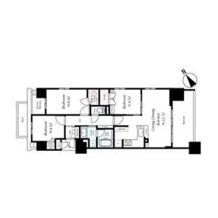 ワコーレ ザ・リーブル神戸【2階】の間取り