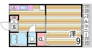 タウンハイム須磨南【1階】の間取り