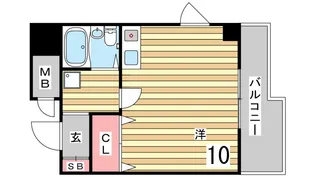 ヌーベルフルーブ【6階】の間取り
