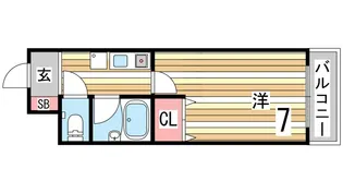 オプティ岡本山手【2階】の間取り