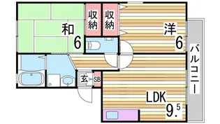 ウィステリア谷上【3階】の間取り