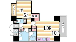 エスタンシア元町【7階】の間取り