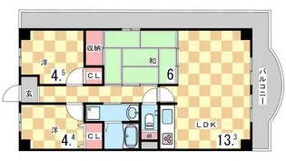 リメーン檜【11階】の間取り