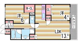 神戸三宮ブリーズレジデンス【11階】の間取り