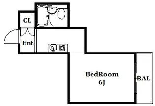 コスモメイト北野【5階】の間取り