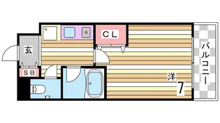 ワコーレ新神戸ステージ【4階】の間取り