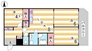 サンビルダー55【5階】の間取り
