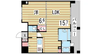 ラ・ウェゾン上沢通鴎風館【10階】の間取り