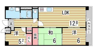 リアライズ東山【2階】の間取り
