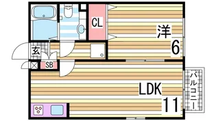 ラーゼンヴィラII棟【107号室】の間取り