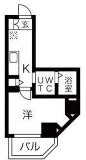 u-ro湊川公園前【904号室】の間取り