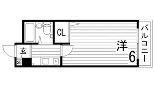 エスリード三宮第2【6階】の間取り