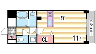 アンビエンテ王子籠池【2階】の間取り