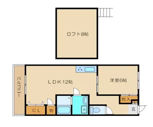 ベルメゾン【2階】の間取り