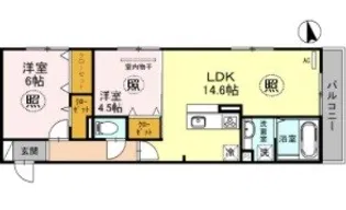メゾン エトワール A棟【3階】の間取り