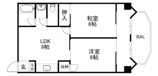 西鈴コーポラス【205号室】の間取り