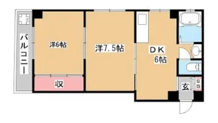 ネオライフ鈴蘭台【2階】の間取り