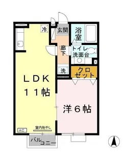 ラーゼンヴィラⅡ【206号室】の間取り