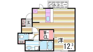 ラ・フェリーチェII【1階】の間取り