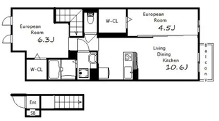 ピアチェ鈴蘭【2階】の間取り