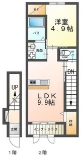 グリーンハーベスト鈴蘭台【2階】の間取り