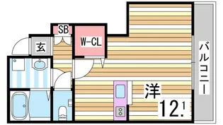 サニーヒル藤原台【1階】の間取り