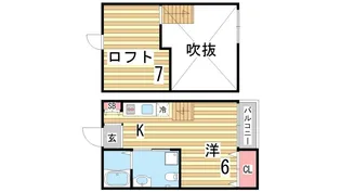 Casa AZUL 神戸西【2階】の間取り