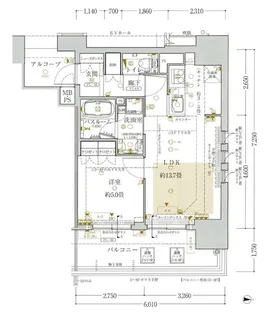 ワコーレ ザ・神戸旧居留地レジデンスタワー【4階】の間取り