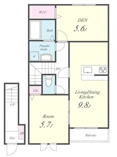 ウエストヒルズ西六甲【2階】の間取り